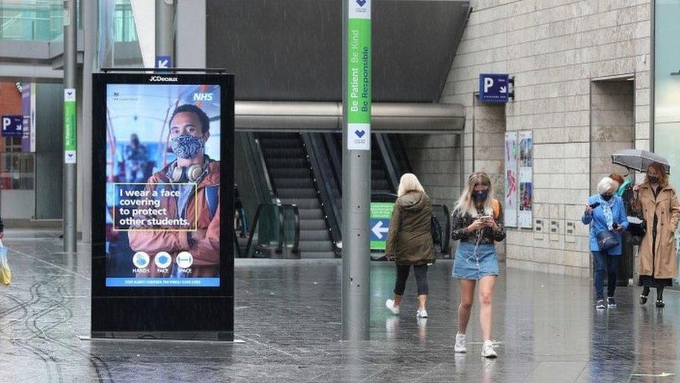 NHS information sign in Liverpool