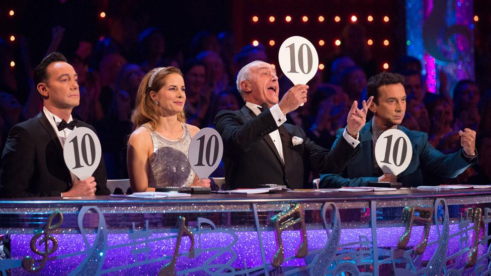 (L-R) Strictly Come dancing judges: Craig Revel Horwood, Darcey Bussell and Len Goodman, Bruno Tonioli