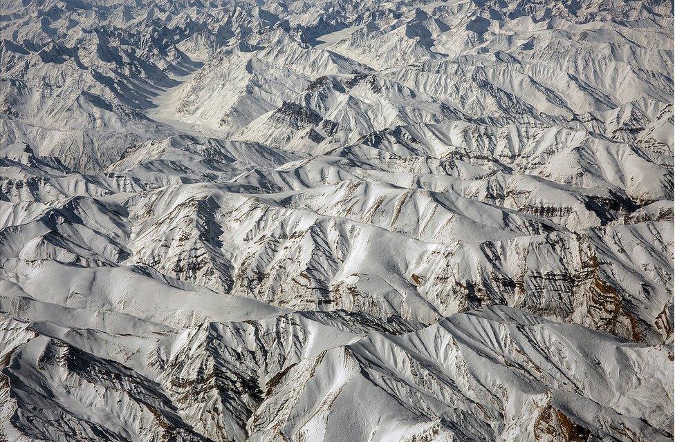 A view of mountains in the Ladakh Range