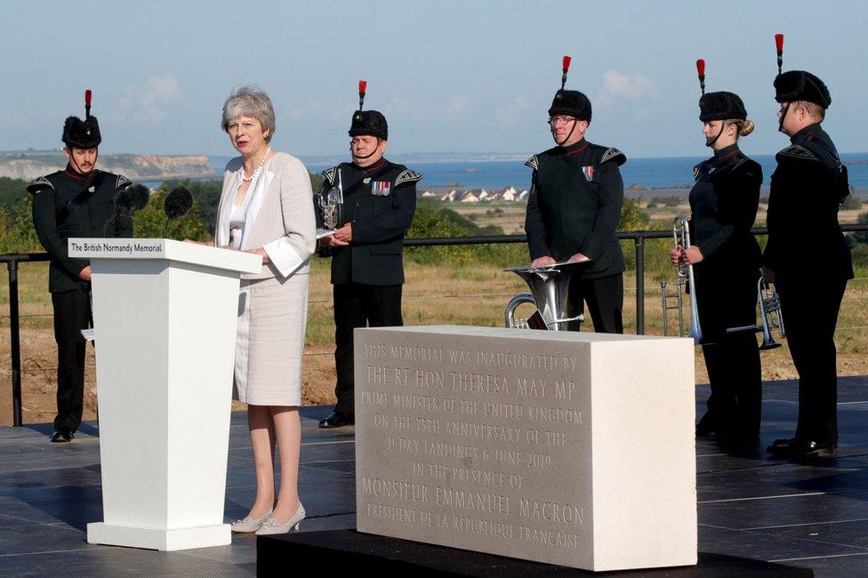 Mrs May delivers a speech