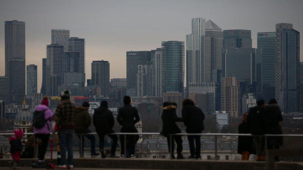 View of Canary Wharf from Greenwich