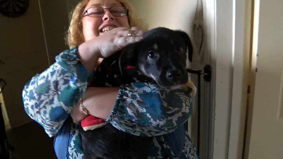 Heatherjane Coombs and her puppy