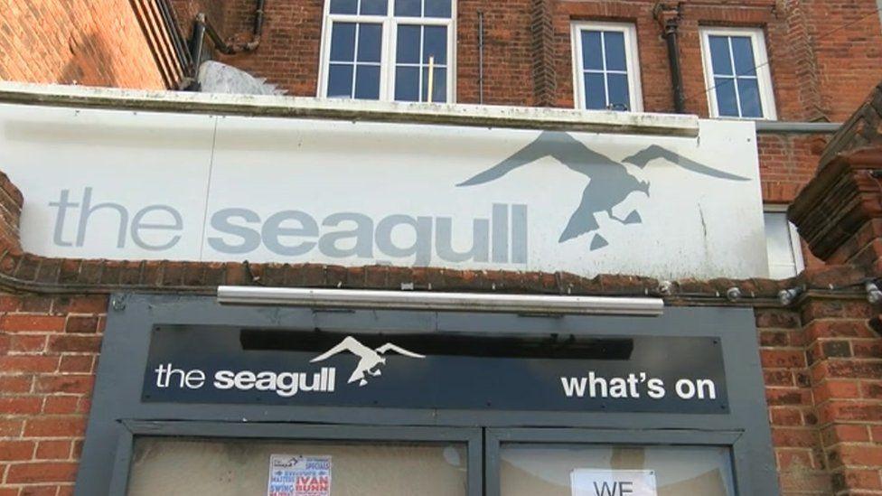 Outside The Seagull in Lowestoft