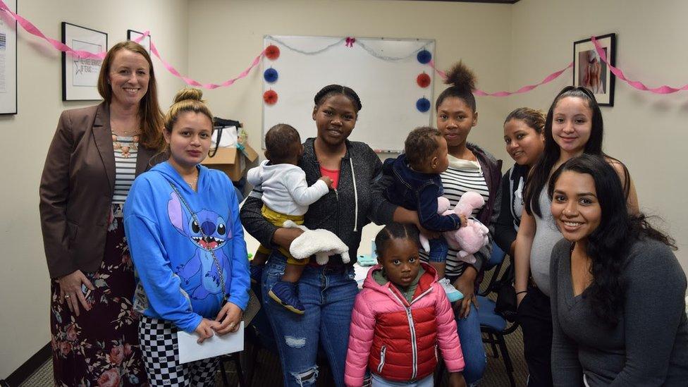 A baby shower for refugees in Houston organised by the Refugee Services of Texas