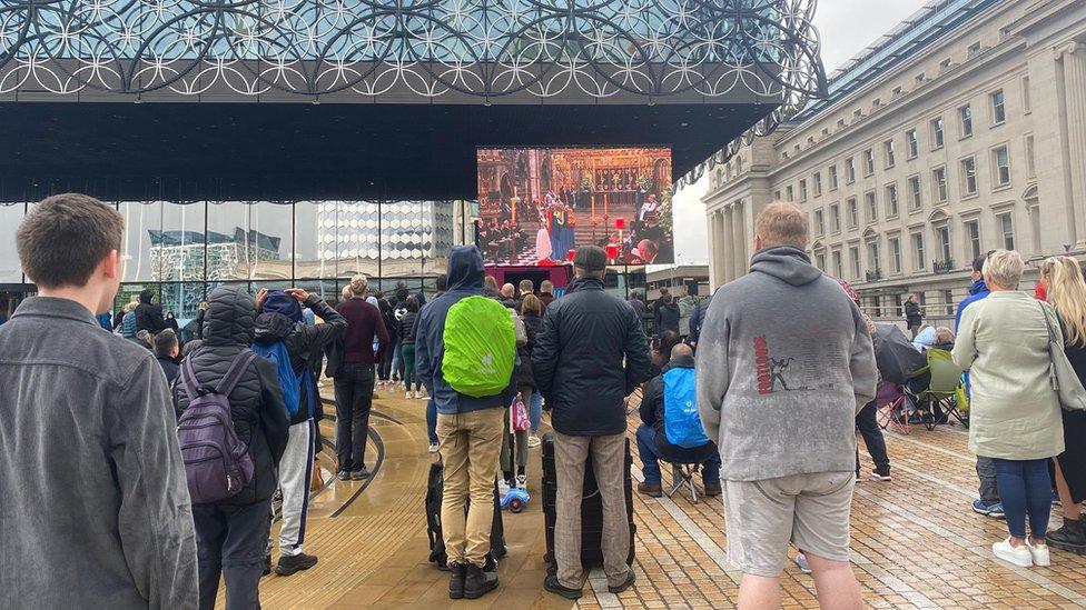 Crowds brave the rain in Birmingham