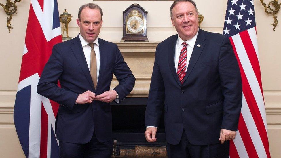 Dominic Raab and Mike Pompeo