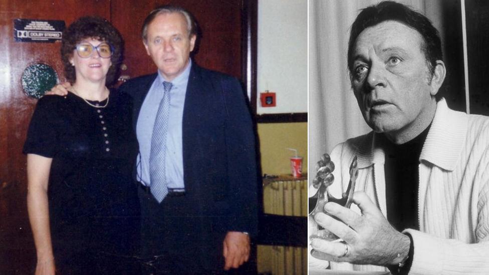 Anthony Hopkins on a visit back to the Plaza in the 1980s, and Richard Burton