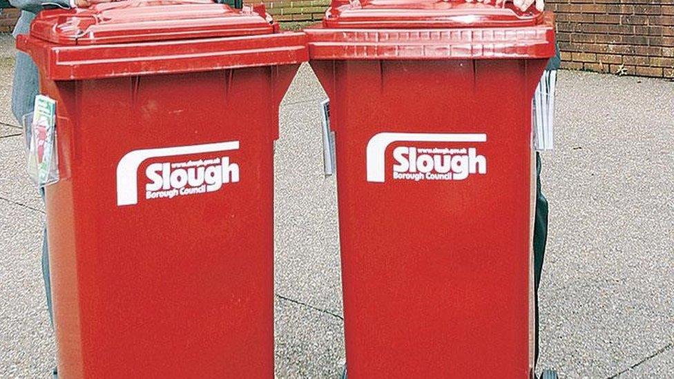 Red bins