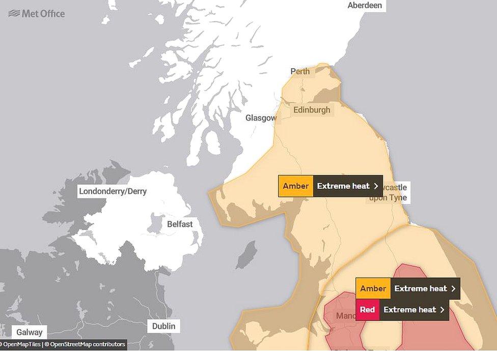 Met Office warning area