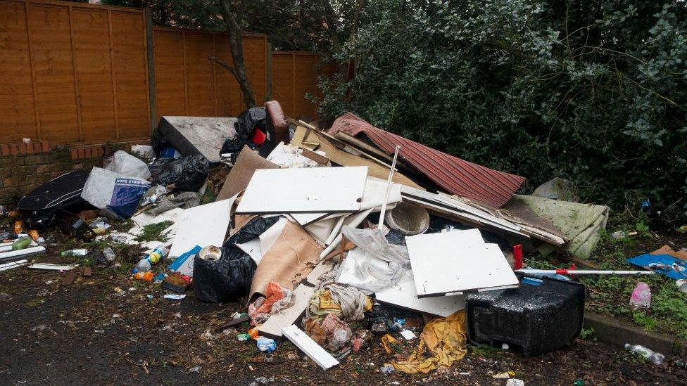 fly-tipping site in Birmingham