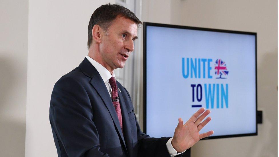 Jeremy Hunt at his campaign launch