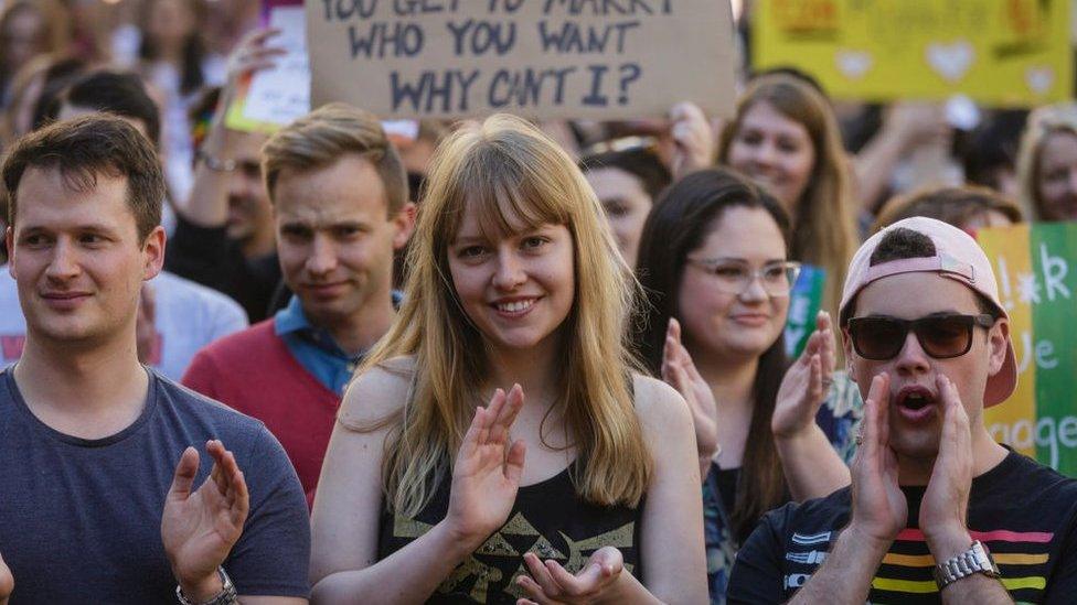 A rally in support of same-sex marriage in Sydney earlier this week