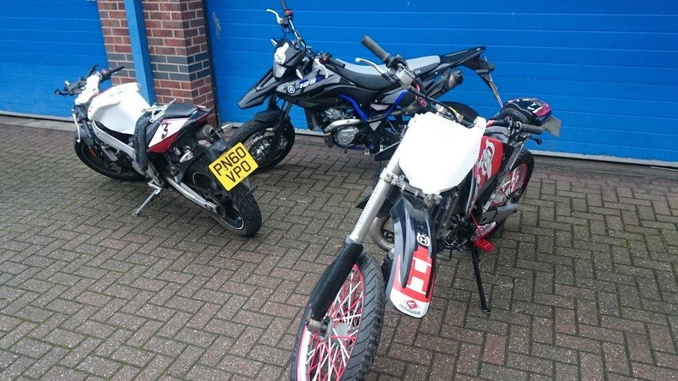 Seized bikes