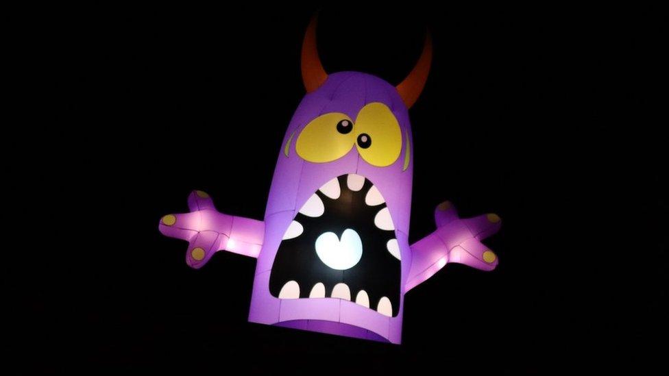 Purple glowing monster