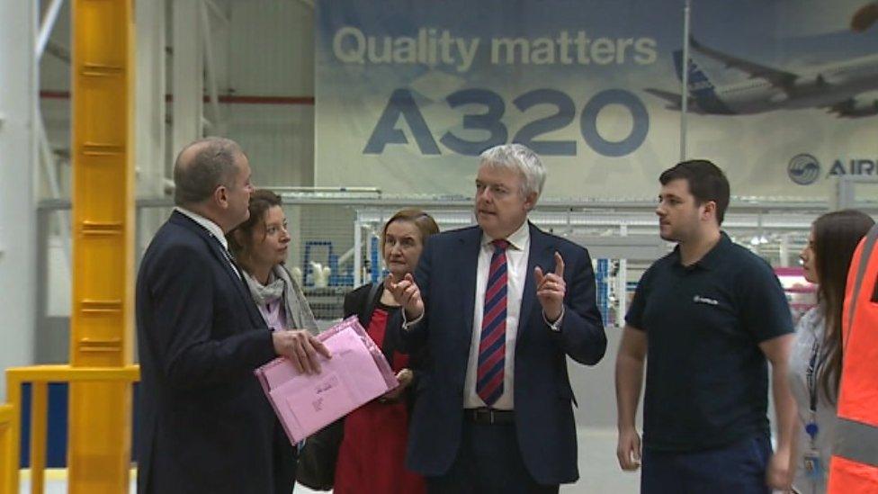Carwyn Jones at Airbus