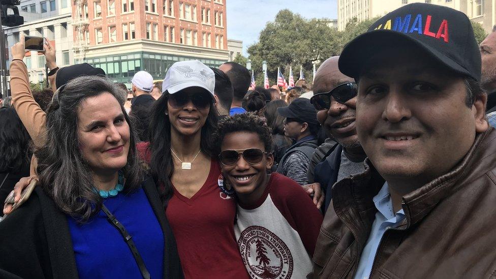 Kimberly Rodler, Danny Marquis and son Gabe, and Ajay Bhutoria.