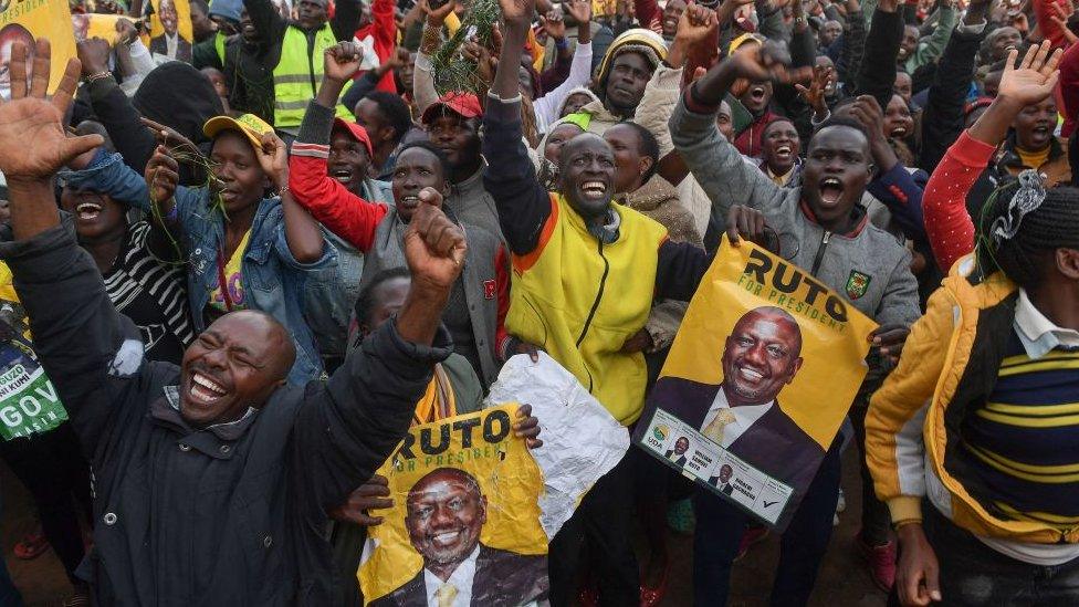 William Ruto's supporters celebrate