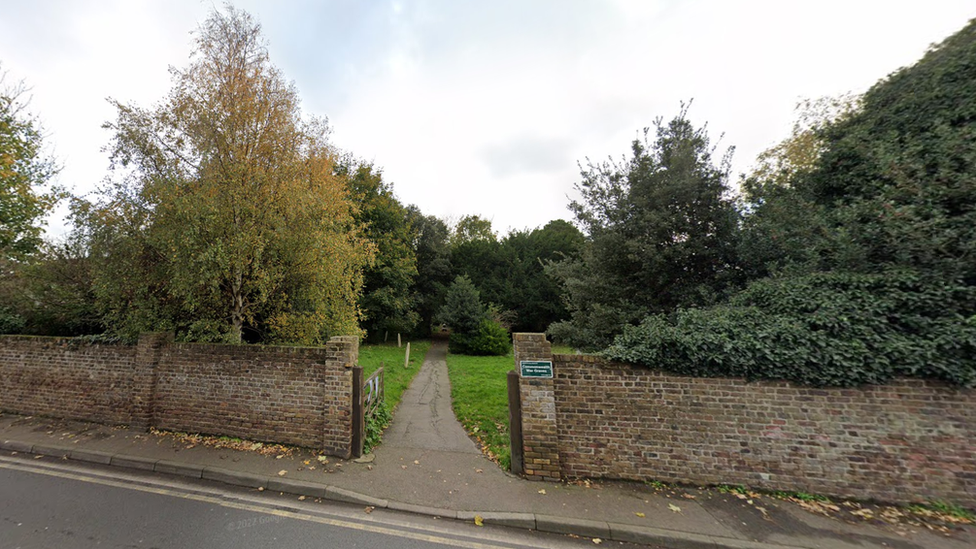 The Manston Road entrance to St Laurence Graveyard in Ramsgate