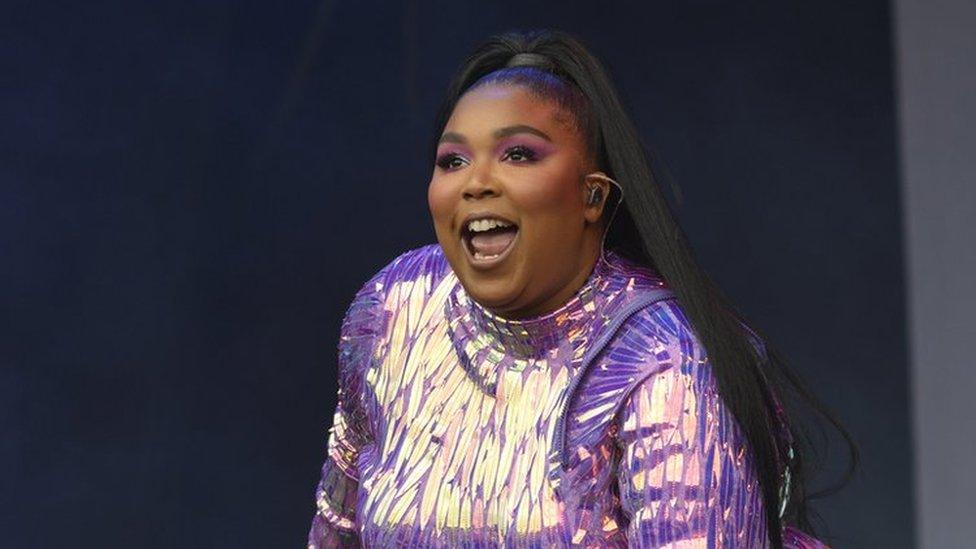 Lizzo performing at Glastonbury 2019