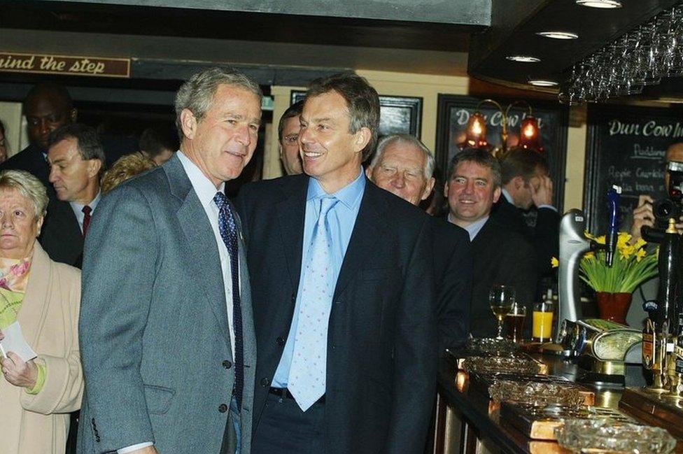 George Bush and Tony Blair