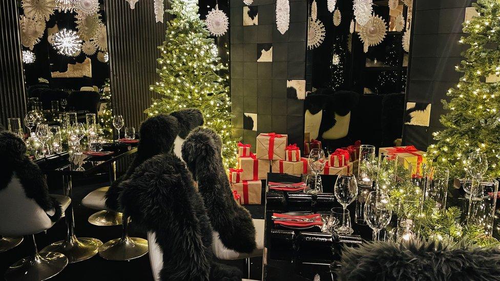 Gaucho's private room set up for its Christmas In July initiative