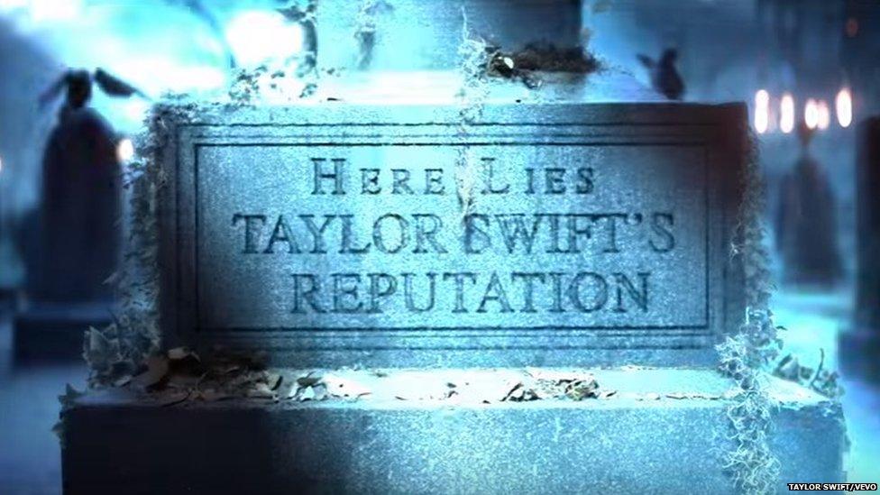 Taylor Swift's mock headstone