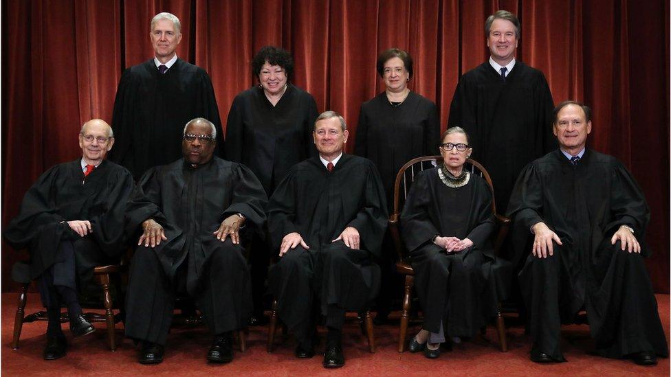 Supreme Court class photo 2018 including new justice Brett Kavanaugh