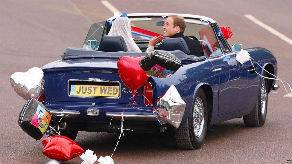 Kate and William leave Buckingham Palace