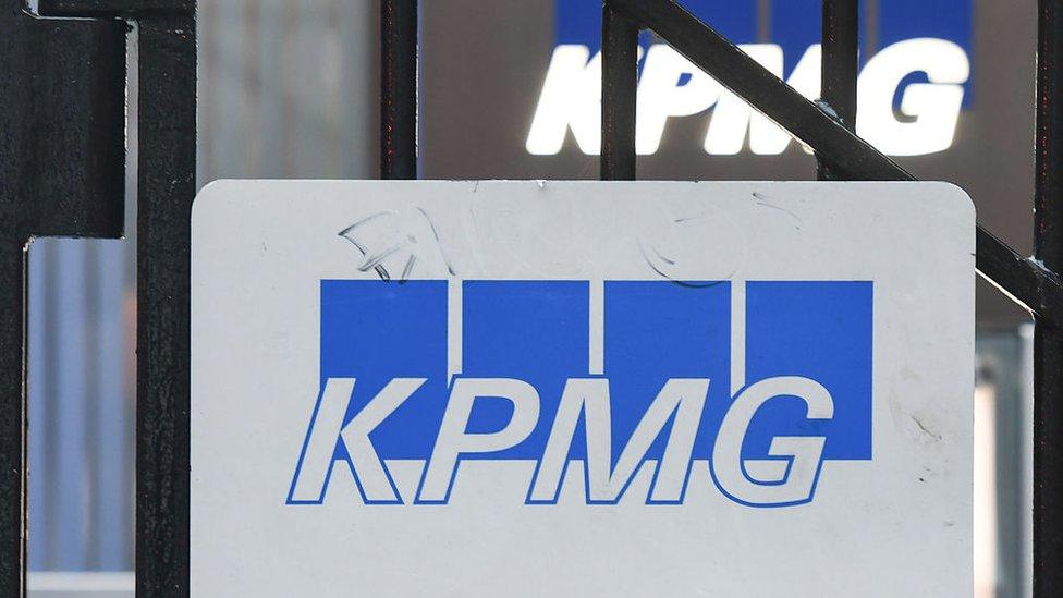 A KPMG logo seen at the entrance to KPMG Dublin office, in Dublin city center. On Sunday, 8 January 2017, Dublin, Ireland