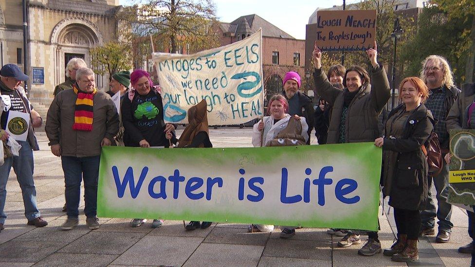 Protestor's at Writer's Square