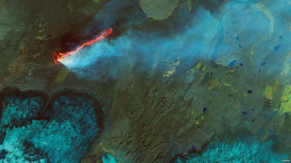 The Holuhraun Lava Field in Iceland