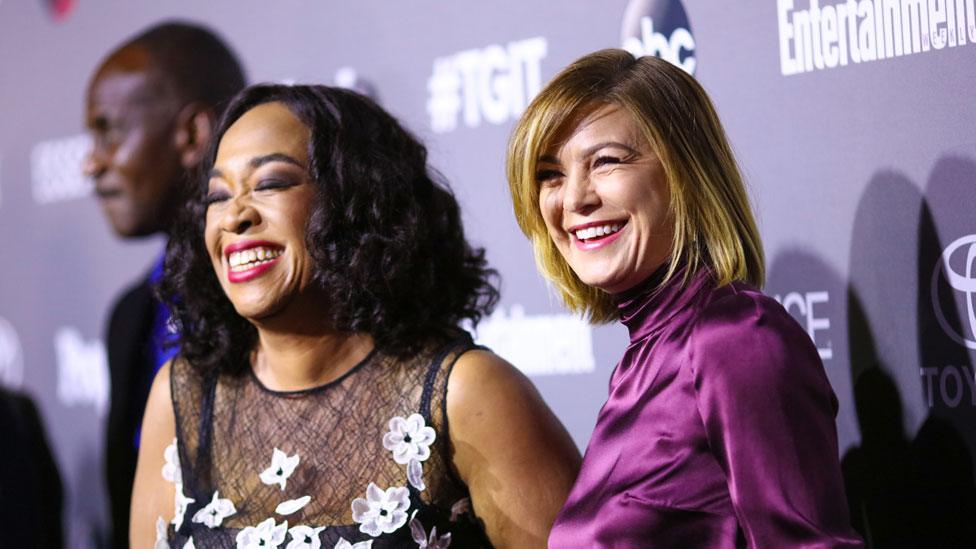 Shonda Rhimes and Ellen Pompeo