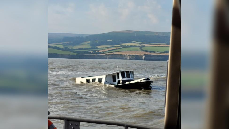 The trawler sinking