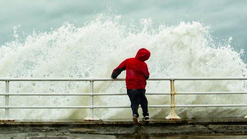 Aberystwyth seafront on Friday afternoon