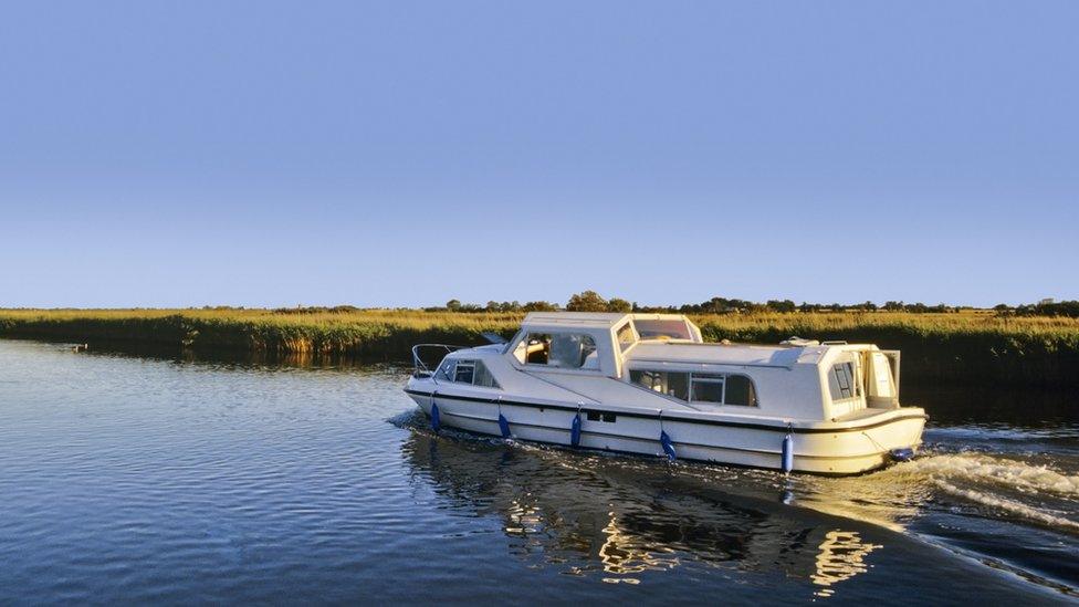 A boat on the Norfolk Broads