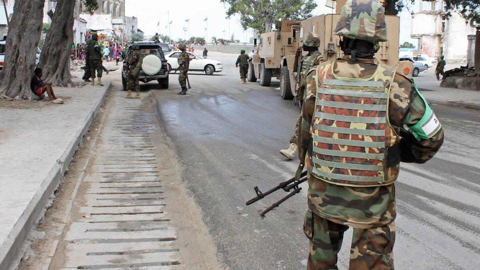 AU soldier in Somalia