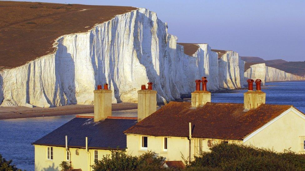 The cliffs of the Seven Sisters