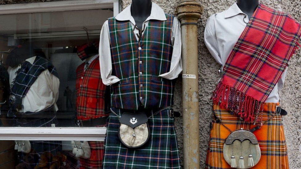 Tartan shop in Scotland