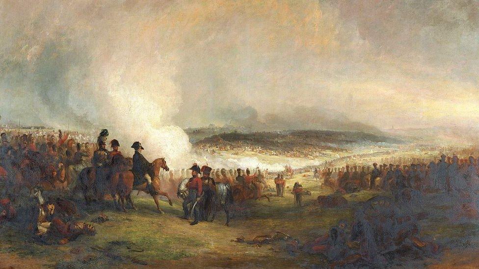 Battle of waterloo painting