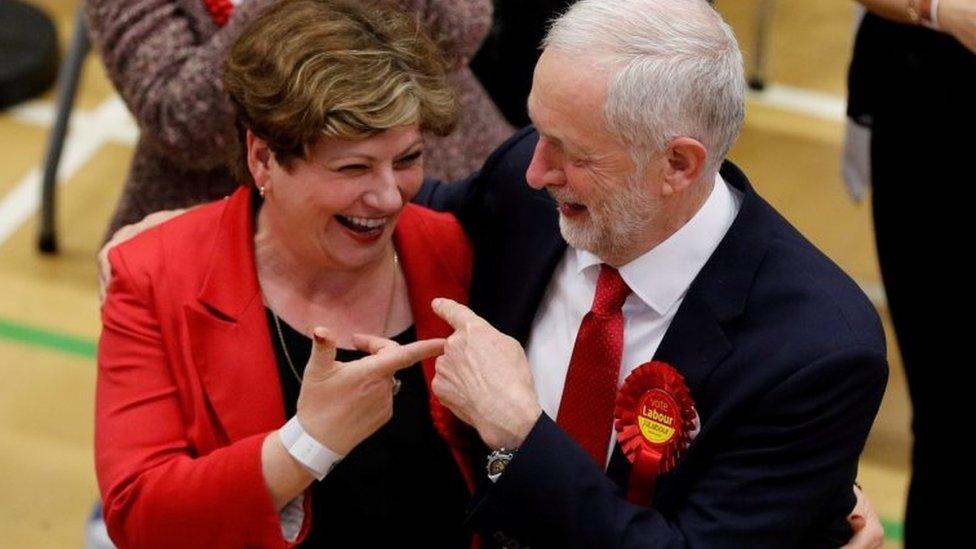 Emily Thornberry with Jeremy Corbyn