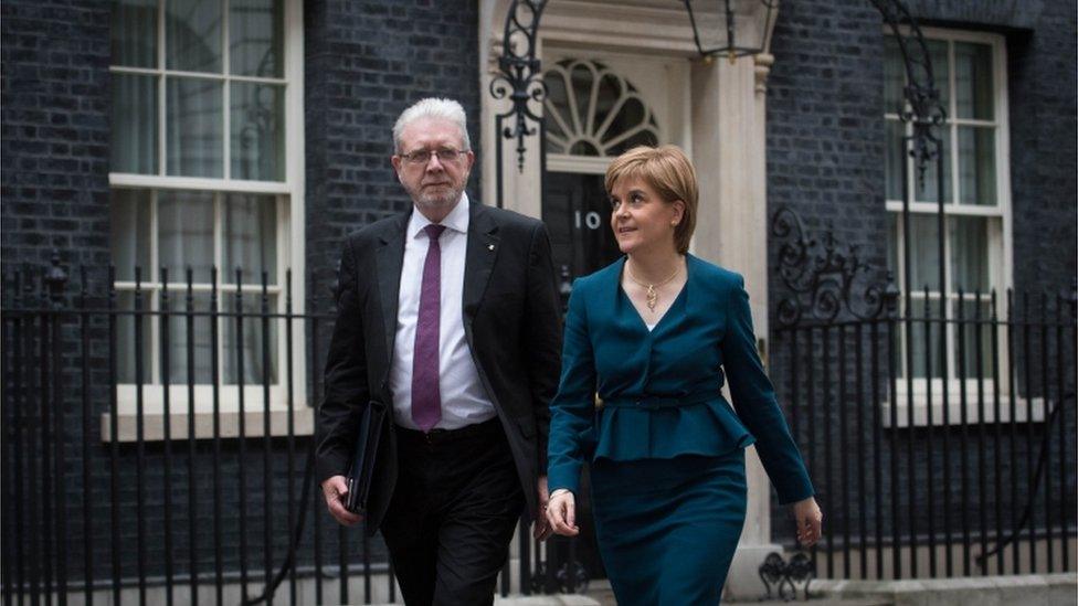 Nicola Sturgeon and Michael Russell