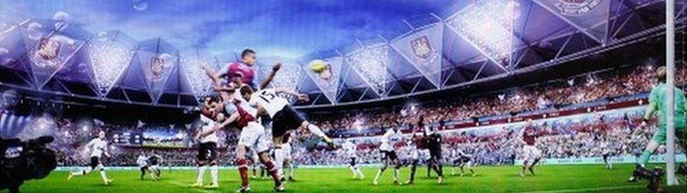 Artist's impression of West Ham at the Olympic Stadium