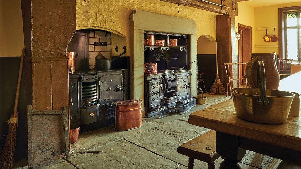 The main kitchen in the Victorian kitchen quarters