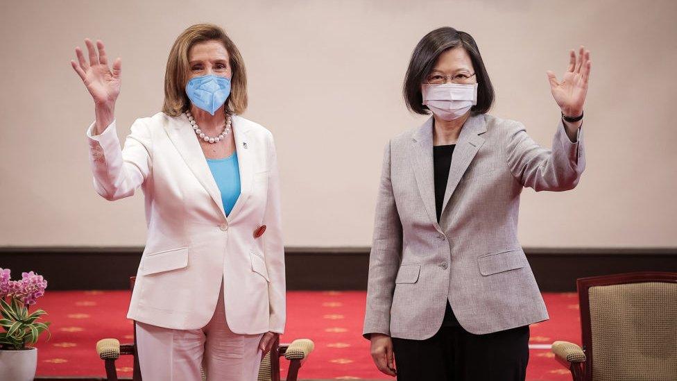 Nancy Pelosi with Taiwan's President Tsai Ing-wen