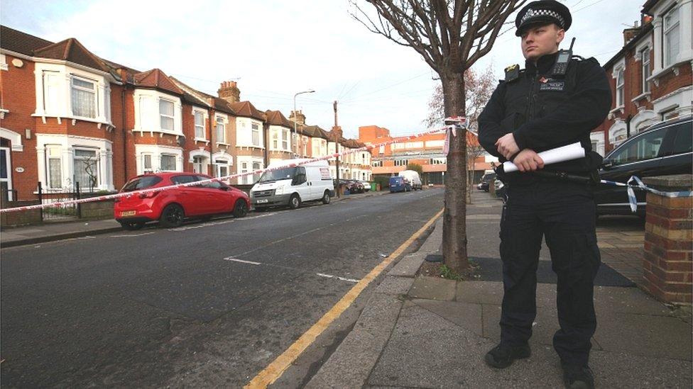 Police at crime scene