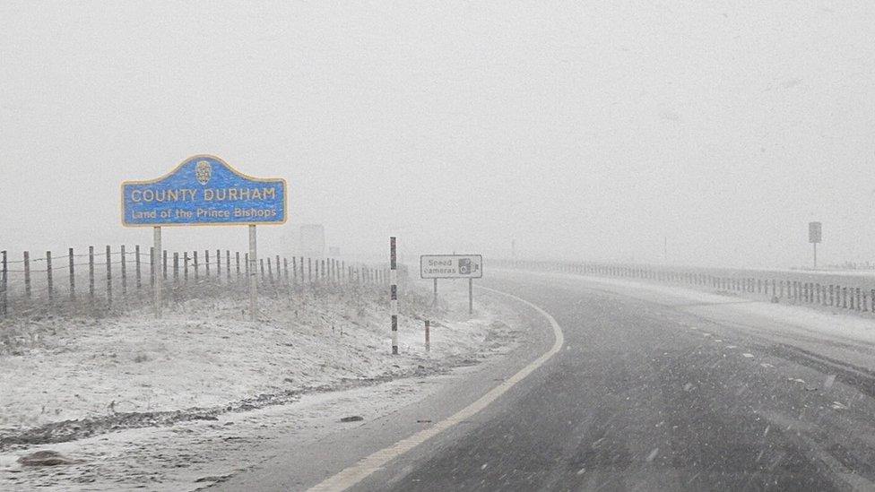 A66 on the County Durham border with Cumbria