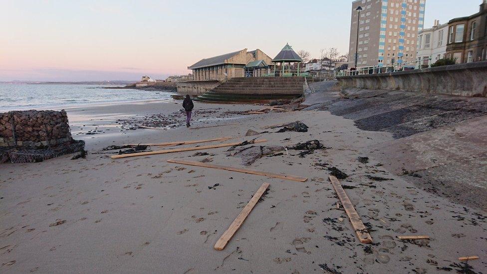 Driftwood on Portobello beach