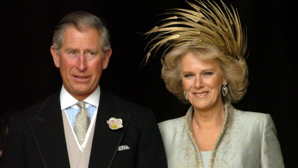 The Prince of Wales and Camilla, Duchess of Cornwall after their wedding