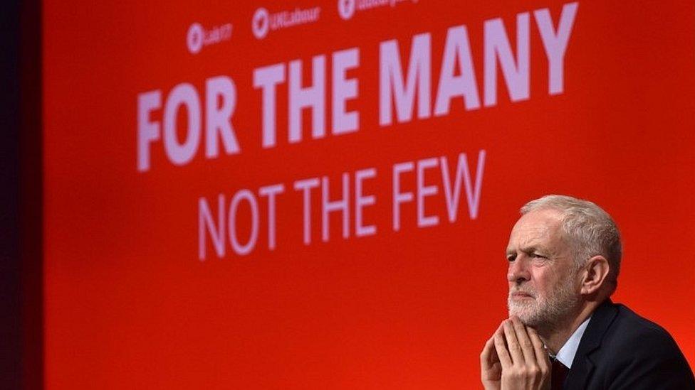 Jeremy Corbyn at Labour's 2019 party conference