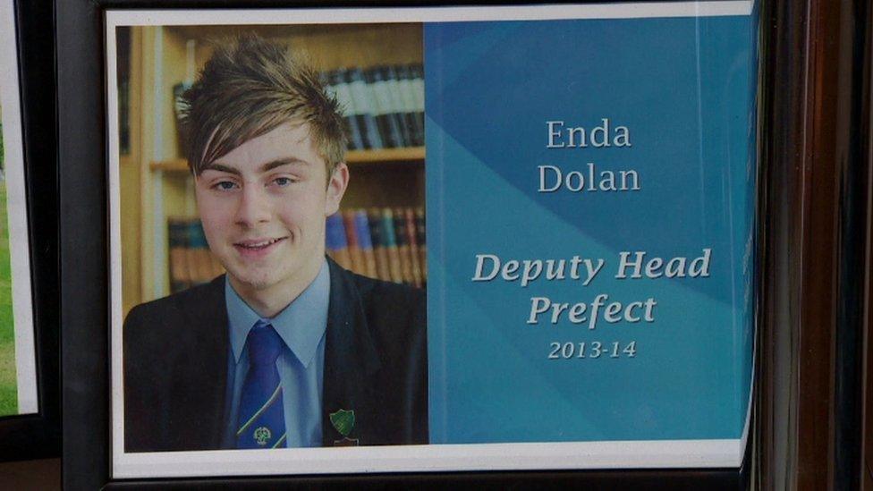 A photograph of Enda Dolan in his school uniform